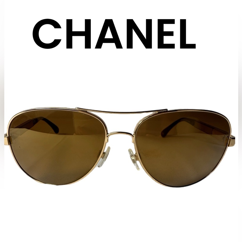 CHANEL~Collection Mirror Aviator Sunglasses - Picture 1 of 10